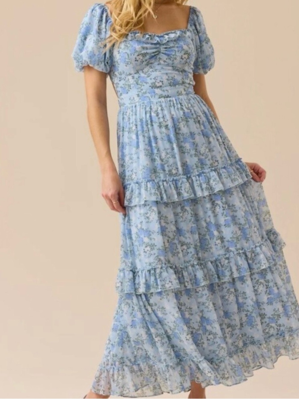 NEW Altar’d State Blue Floral Maxi Dress Size XS & Large Available NWT